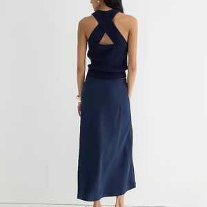 J Crew gwyneth slip skirt navy blue large